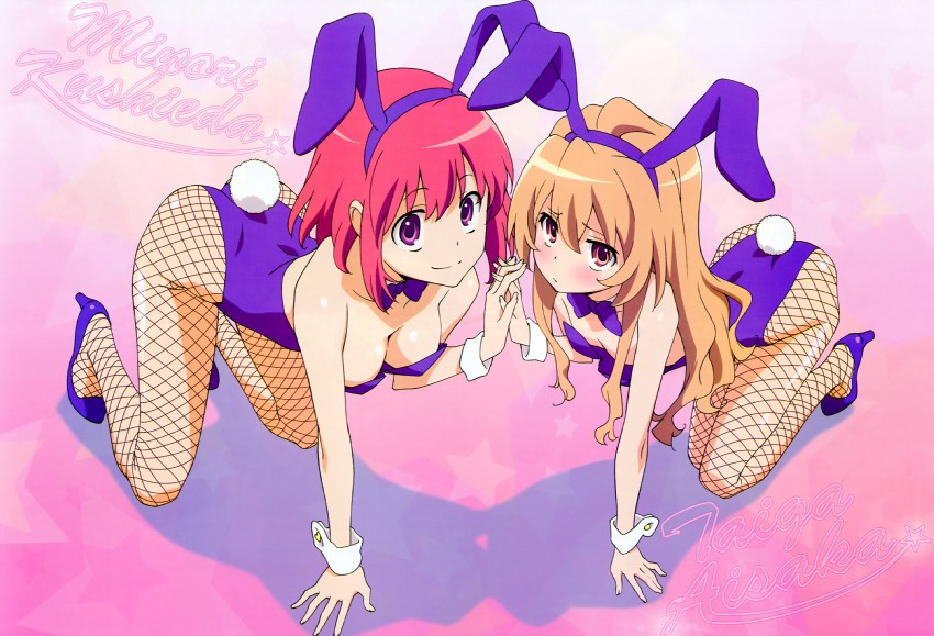 aisaka taiga and kushieda minori (megami magazine and 1 more) drawn by itou_youko