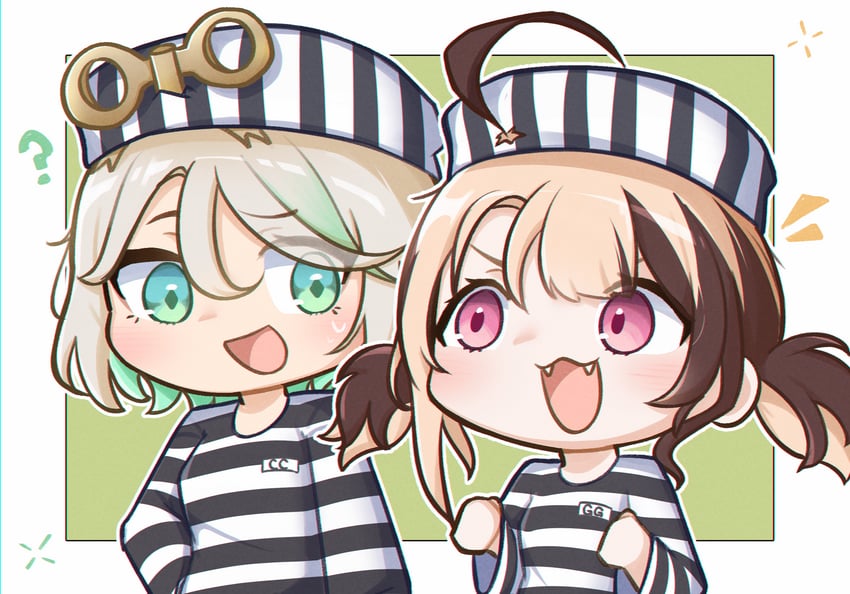 gigi murin and cecilia immergreen (hololive and 1 more) drawn by moon_ldl