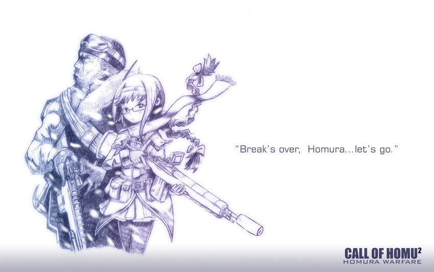akemi homura and soap (mahou shoujo madoka magica and 2 more) drawn by tachiwani