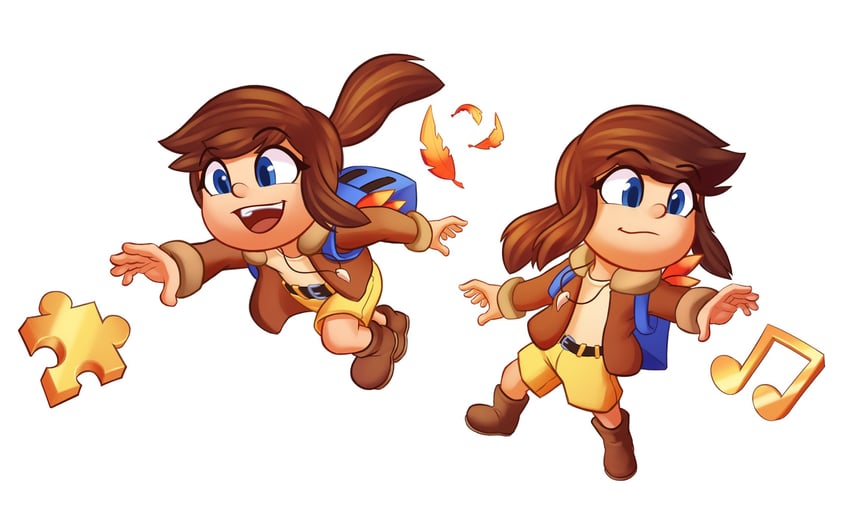 hat kid and banjo (a hat in time and 1 more) drawn by sayman