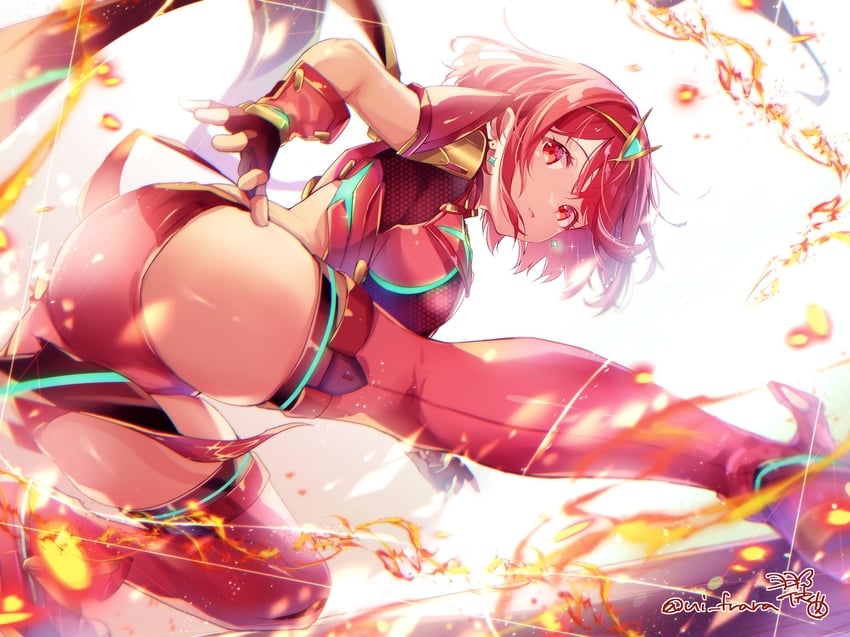 pyra (xenoblade chronicles and 1 more) drawn by ui_frara