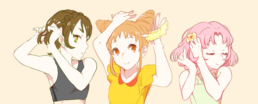 arisugawa otome, kitaoji sakura, and kamiya shion (aikatsu!) drawn by shiontaso