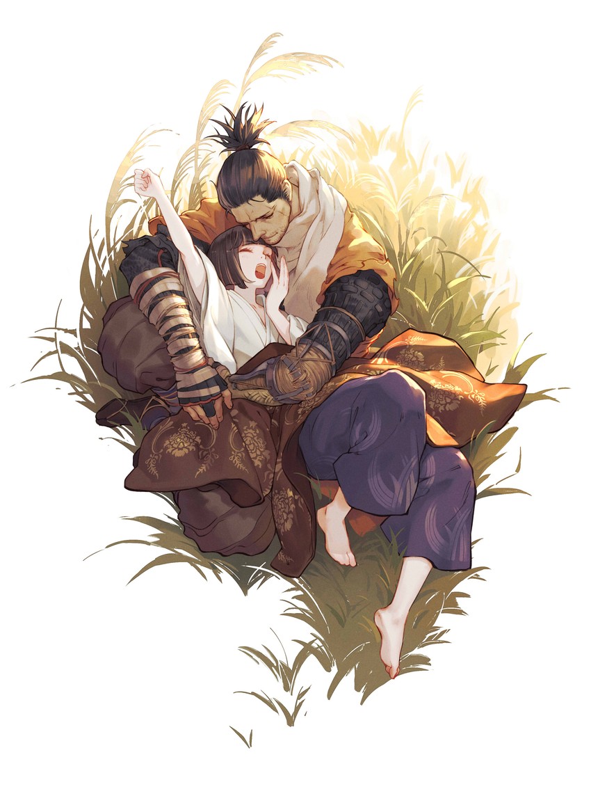 sekiro and kuro the divine heir (sekiro: shadows die twice) drawn by vetania
