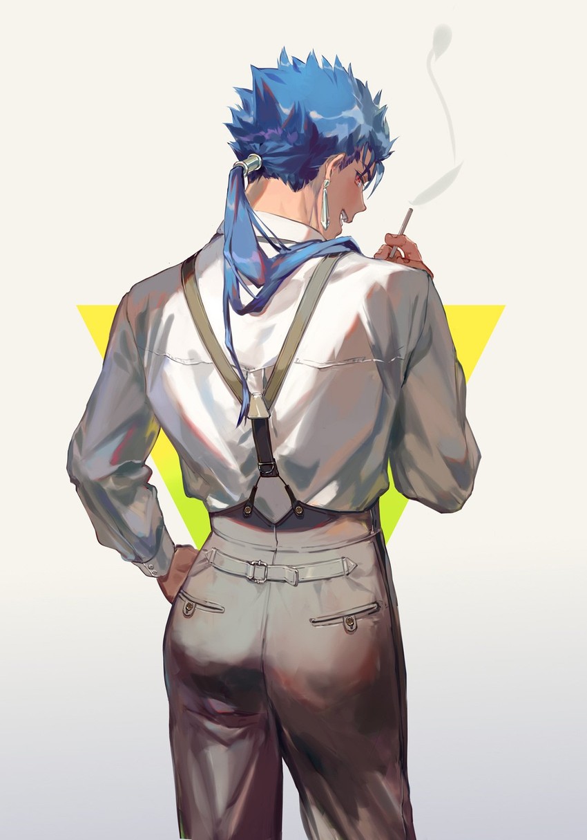 cu chulainn (fate and 1 more) drawn by tamomoko