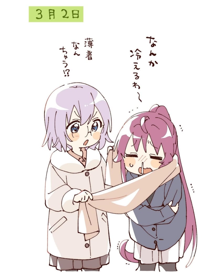 sugiura ayano and ikeda chitose (yuruyuri) drawn by namori