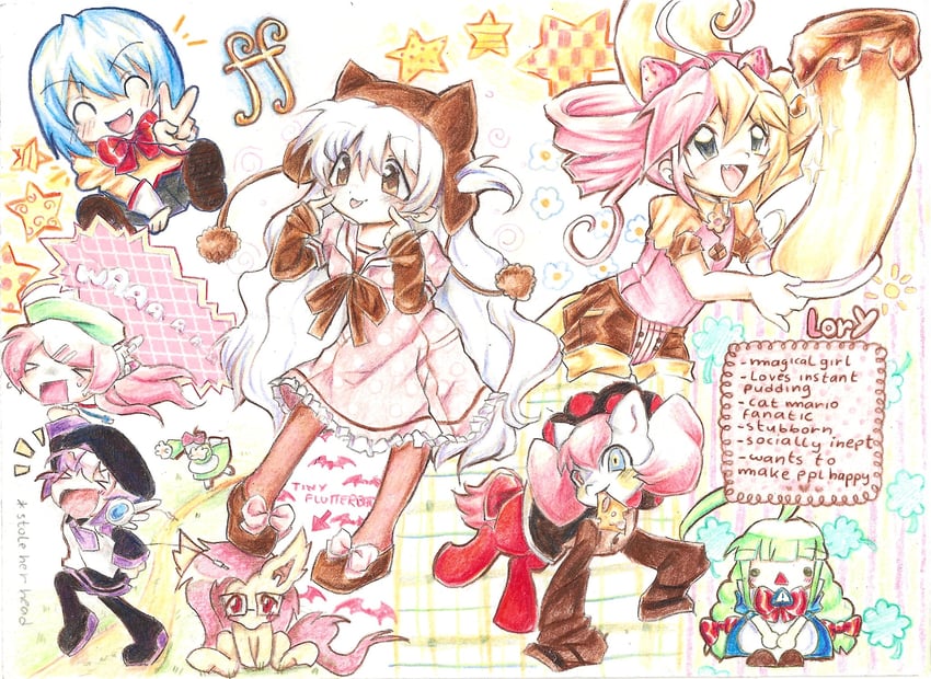 miki sayaka, charlotte, momoe nagisa, utane uta, me-tan, and 4 more (original and 7 more) drawn by lennardo_(grim_the_end)