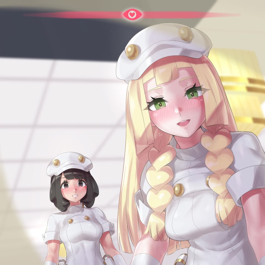 lillie, selene, and aether foundation employee (pokemon and 3 more) drawn by mizuumi_(bb)
