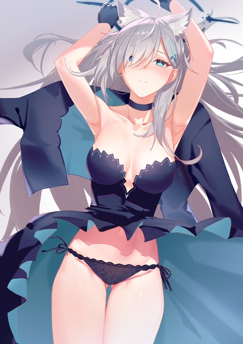 shiroko and shiroko terror (blue archive) drawn by serelith