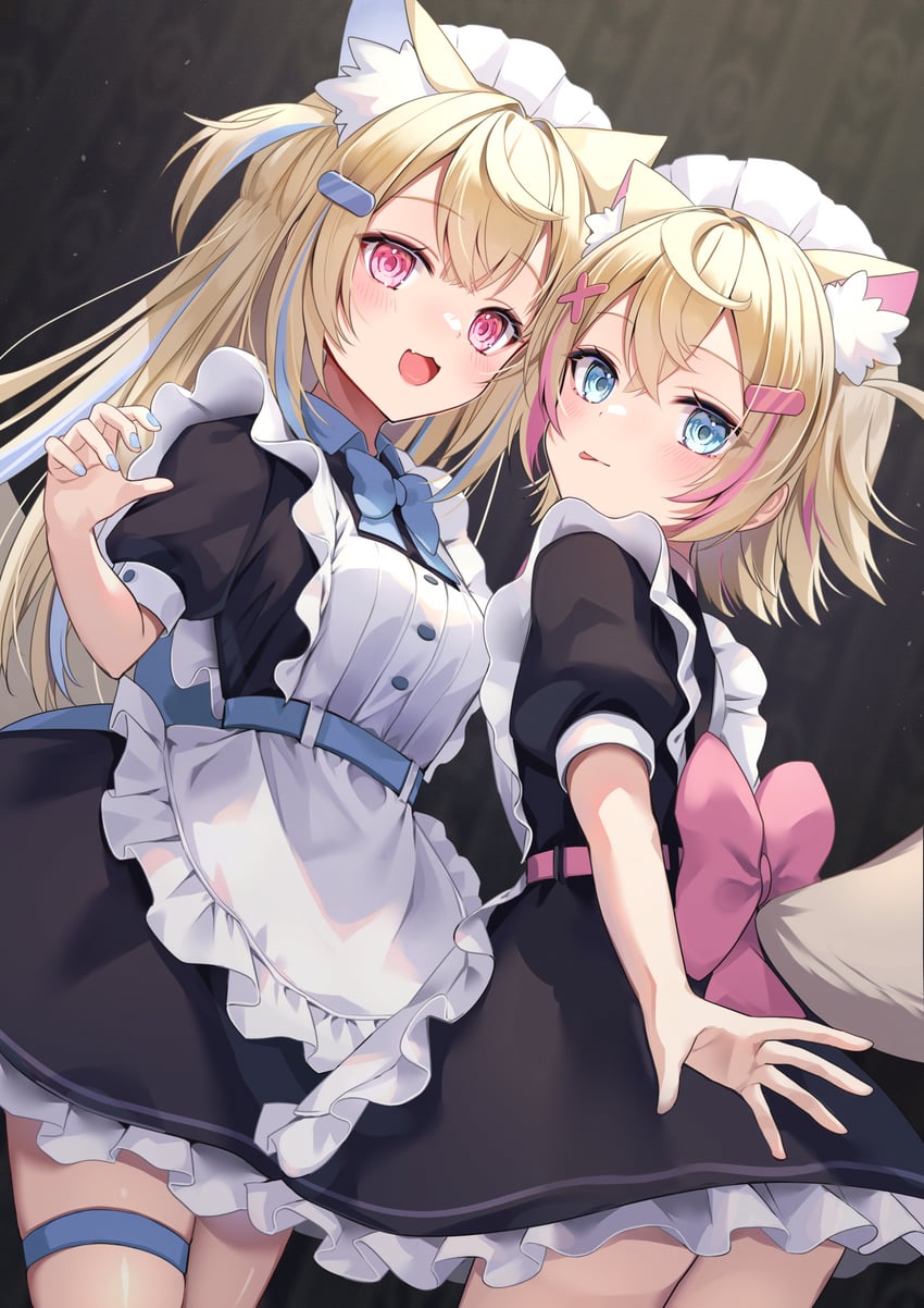 fuwawa abyssgard and mococo abyssgard (hololive and 1 more) drawn by fuyoyo