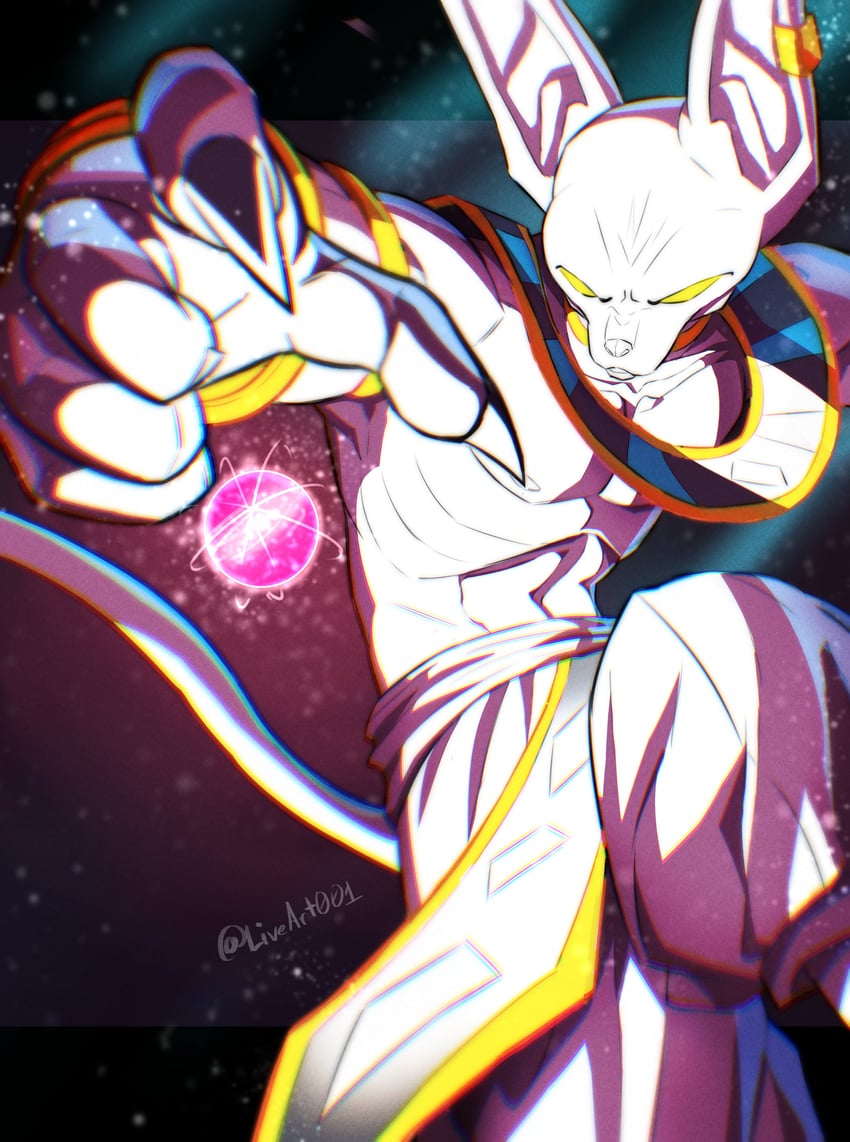beerus (dragon ball and 1 more) drawn by liveart001