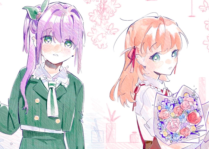 hinoshita kaho and otomune kozue (love live! and 1 more) drawn by pipi_(m1x_mix)