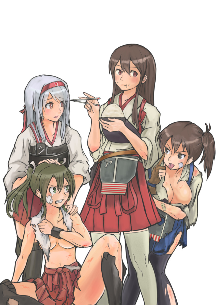 kaga, akagi, zuikaku, and shoukaku (kantai collection and 1 more) drawn by akizuki_shigure