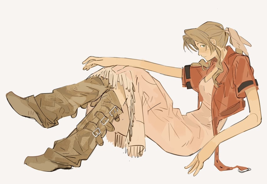aerith gainsborough (final fantasy and 3 more) drawn by lentymet