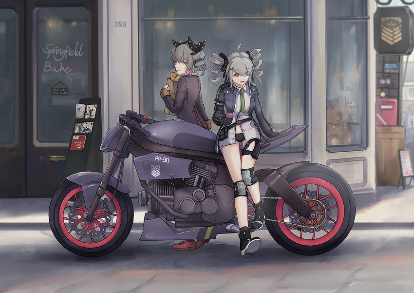 bronya zaychik, springfield, and pp-90 (honkai and 2 more) drawn by xyufsky