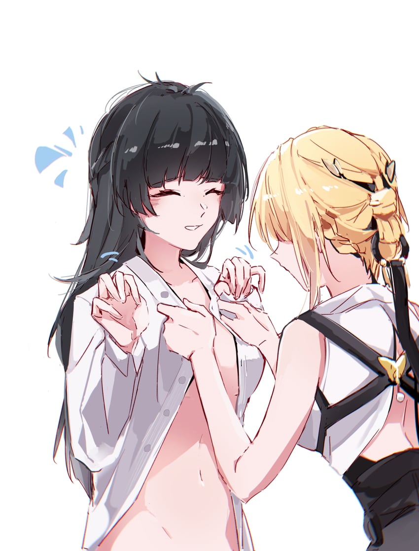 evelyn chevalier and astra yao (zenless zone zero) drawn by coloki
