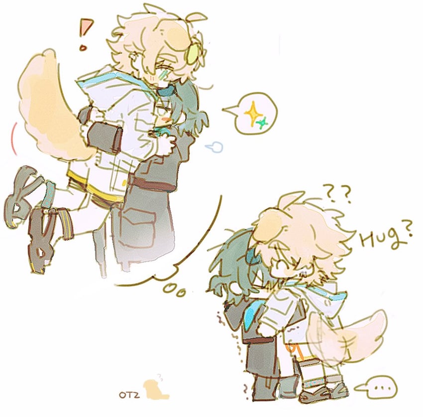 doctor, male doctor, and tequila (arknights) drawn by dr_janglong