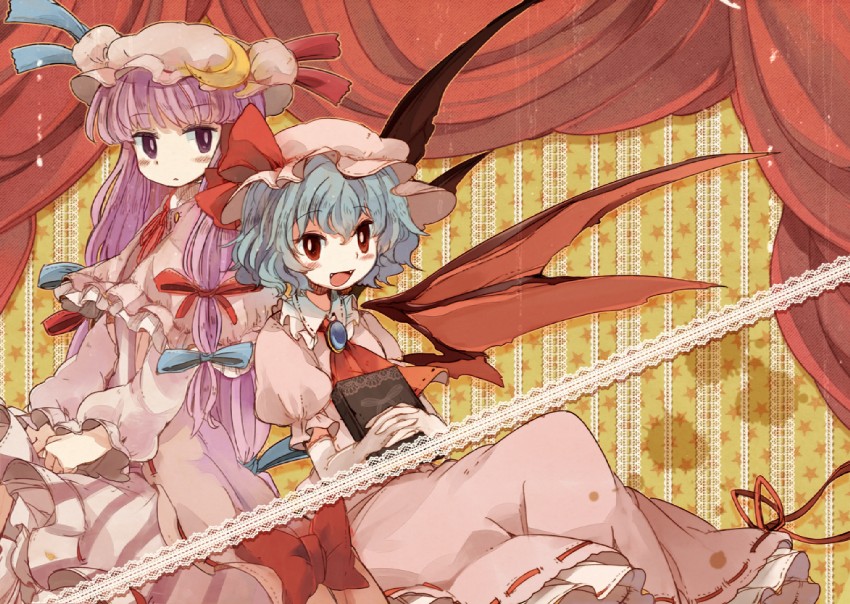 remilia scarlet and patchouli knowledge (touhou) drawn by chachi_(azuzu)