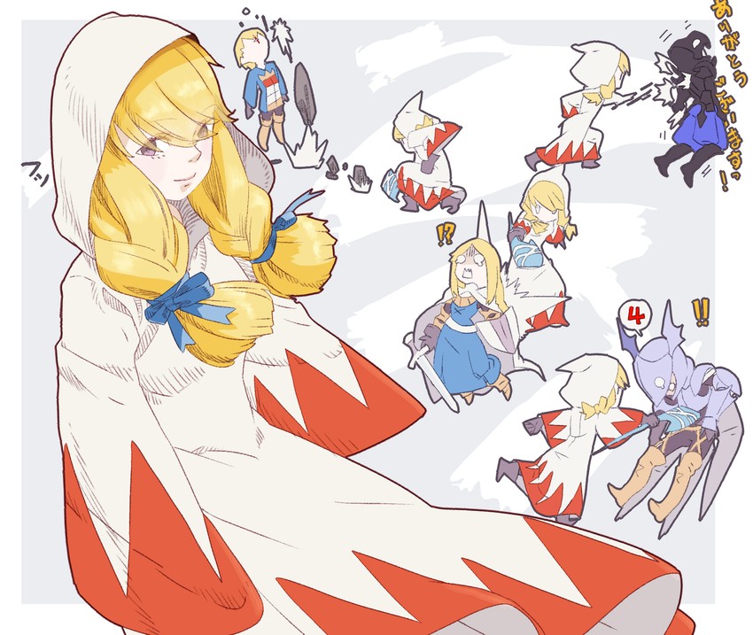 ramza beoulve, white mage, knight, dragoon, and dark knight (final fantasy and 1 more) drawn by 06erunium