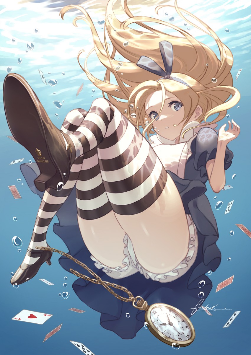 alice (alice's adventures in wonderland) drawn by fubuki_(fakemonkey0224)