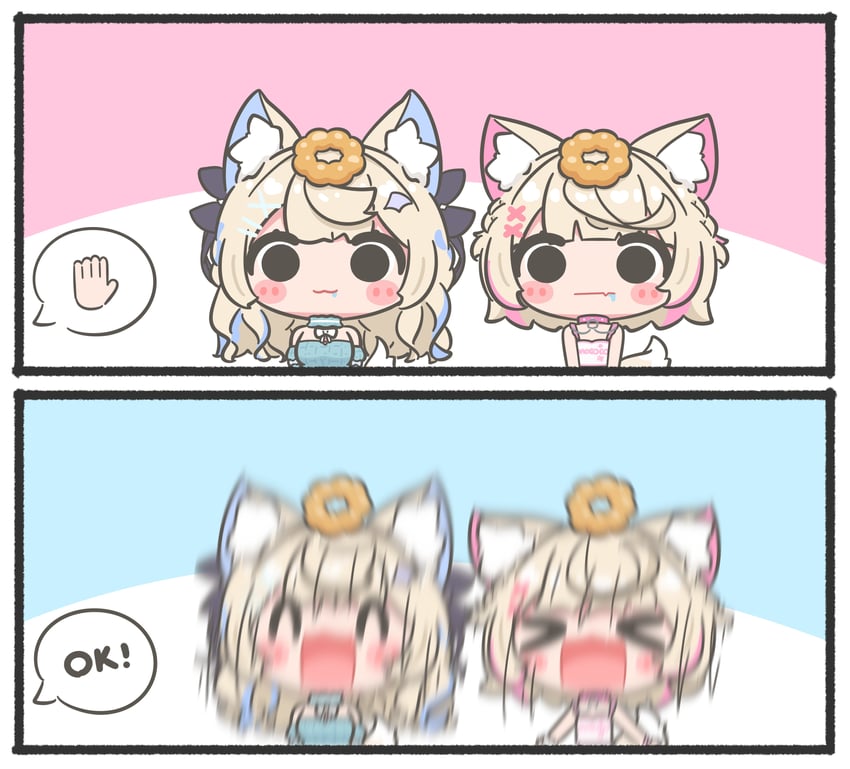fuwawa abyssgard and mococo abyssgard (hololive and 1 more) drawn by mpien
