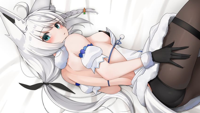 shirakami fubuki and usada pekora (hololive) drawn by micon