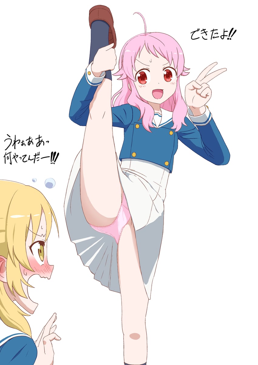hatoya kohane and sawatari uki (anima yell!) drawn by nyoki_naioki
