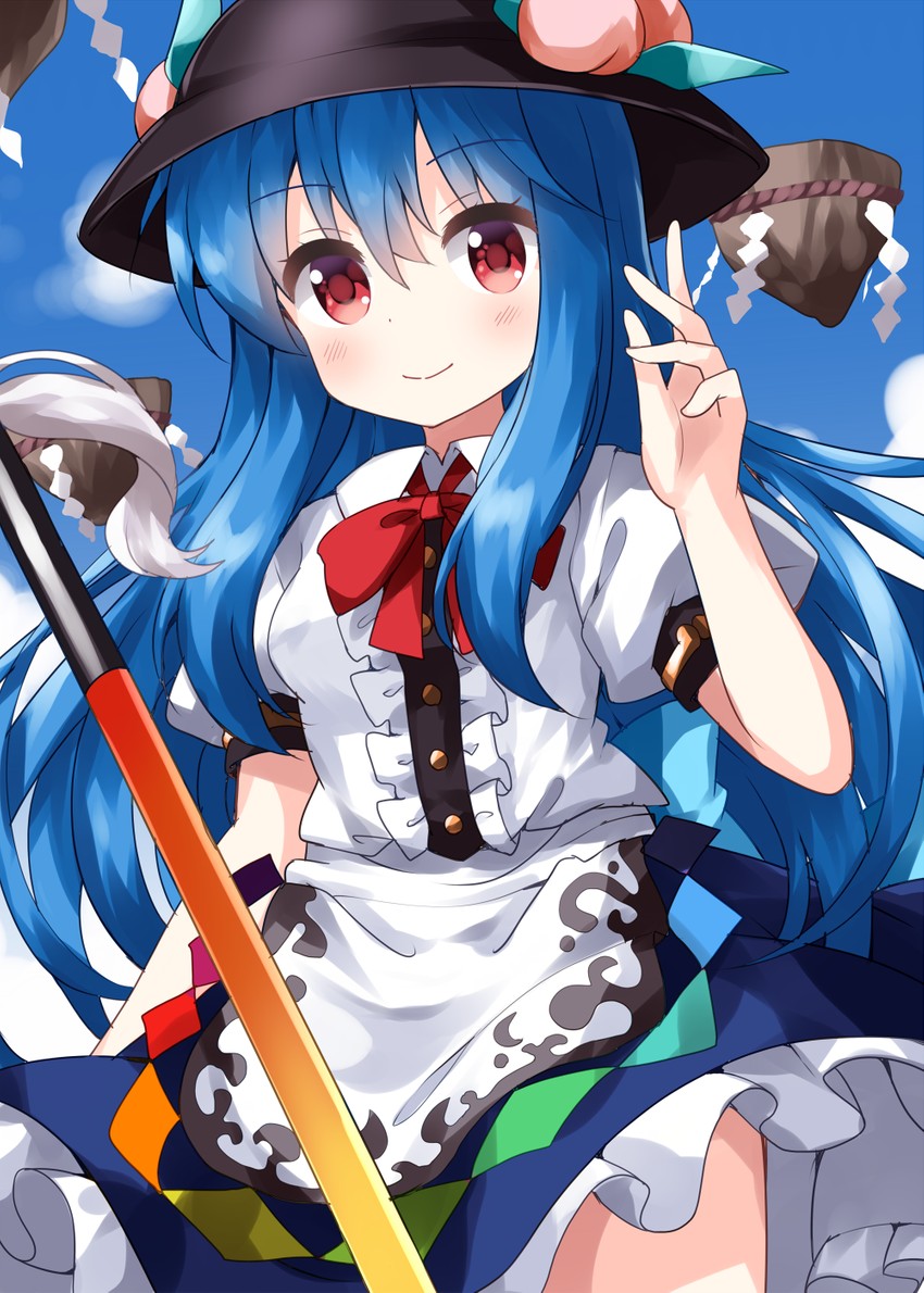 hinanawi tenshi (touhou) drawn by ruu_(tksymkw)