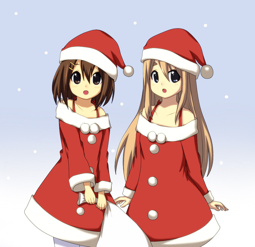 hirasawa yui and kotobuki tsumugi (k-on!) drawn by kuena