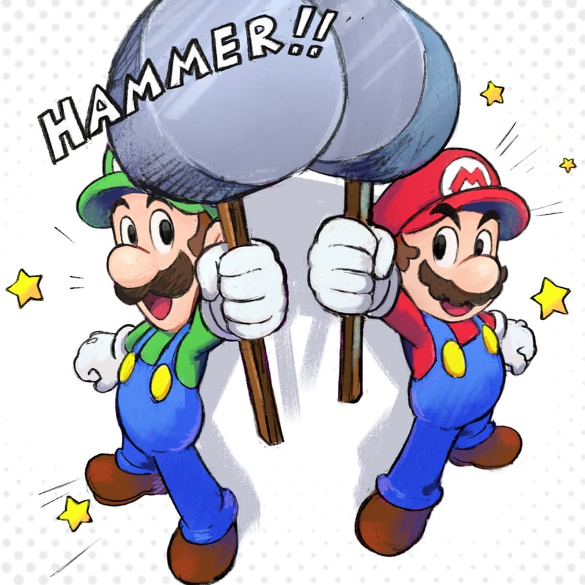mario and luigi (mario and 2 more) drawn by ya_mari_6363