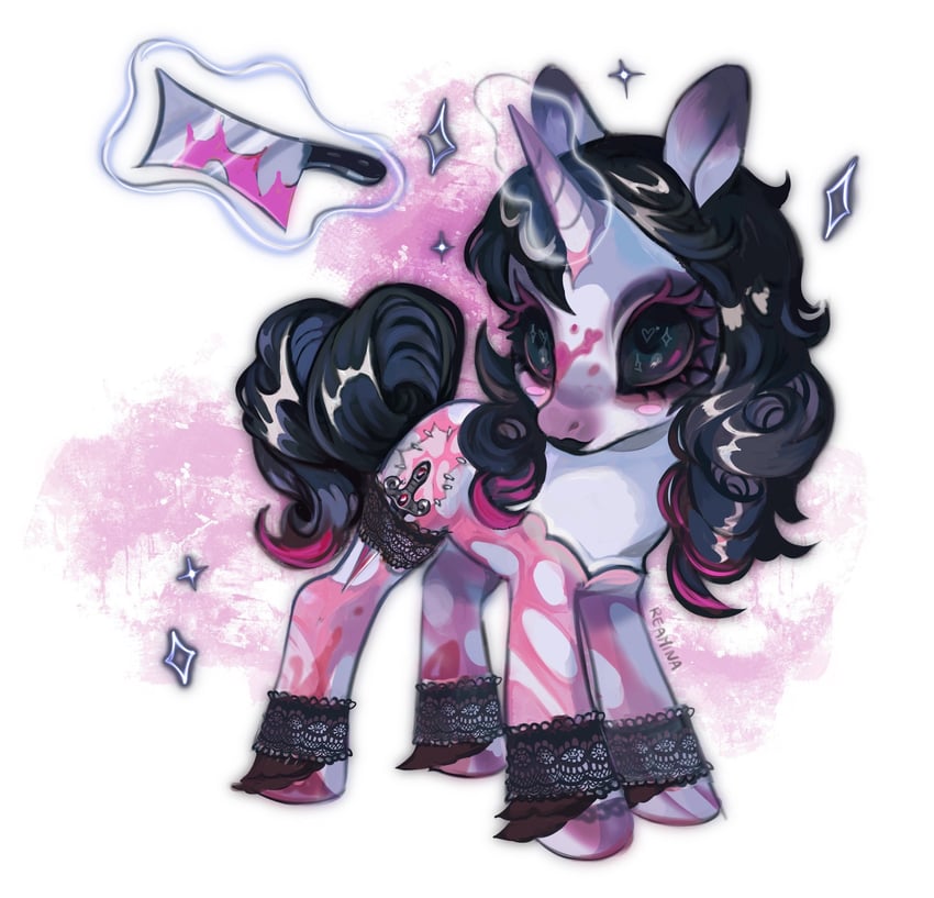 jane the killer (my little pony and 1 more) drawn by reamina_art