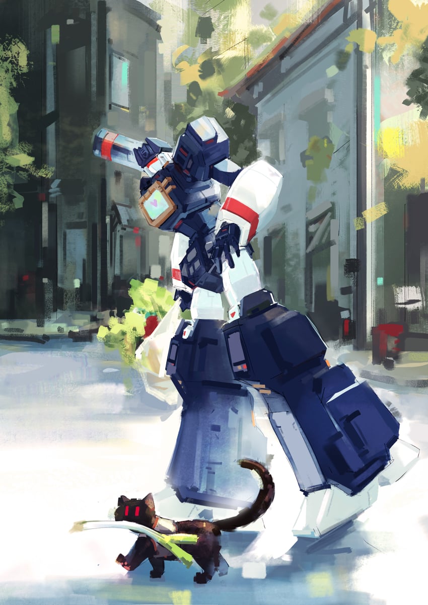 soundwave and ravage (transformers and 1 more) drawn by daier