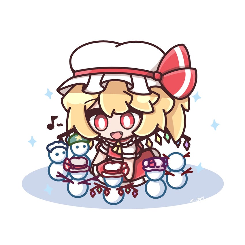remilia scarlet, flandre scarlet, izayoi sakuya, patchouli knowledge, hong meiling, and 1 more (touhou) drawn by yoriyori