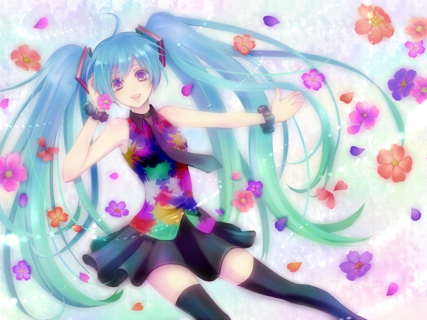 hatsune miku (vocaloid and 1 more) drawn by yamaneko514