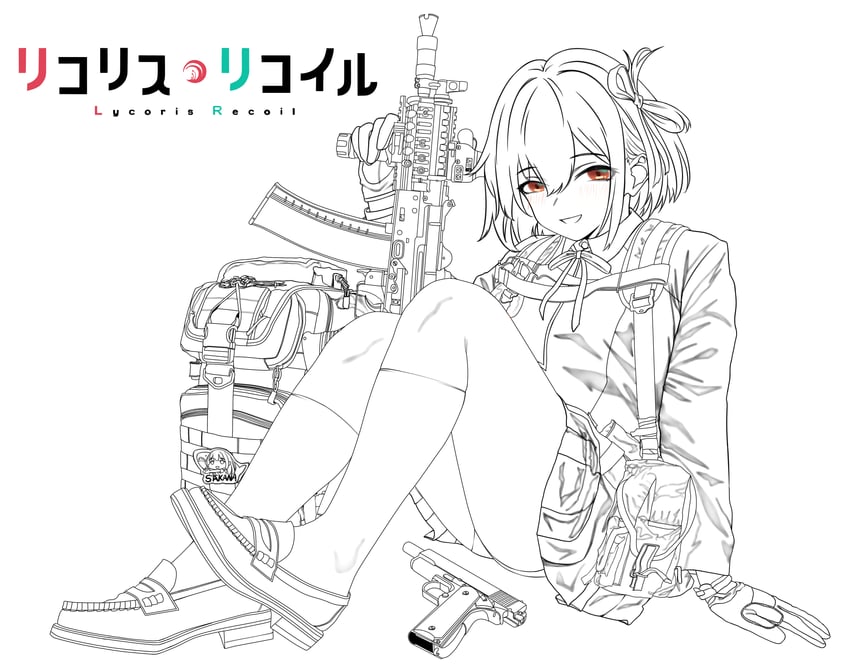 nishikigi chisato (lycoris recoil) drawn by zenge_hd