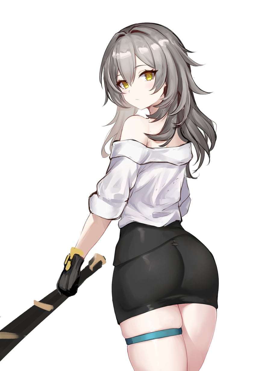 trailblazer and stelle (honkai and 1 more) drawn by mini2chainz