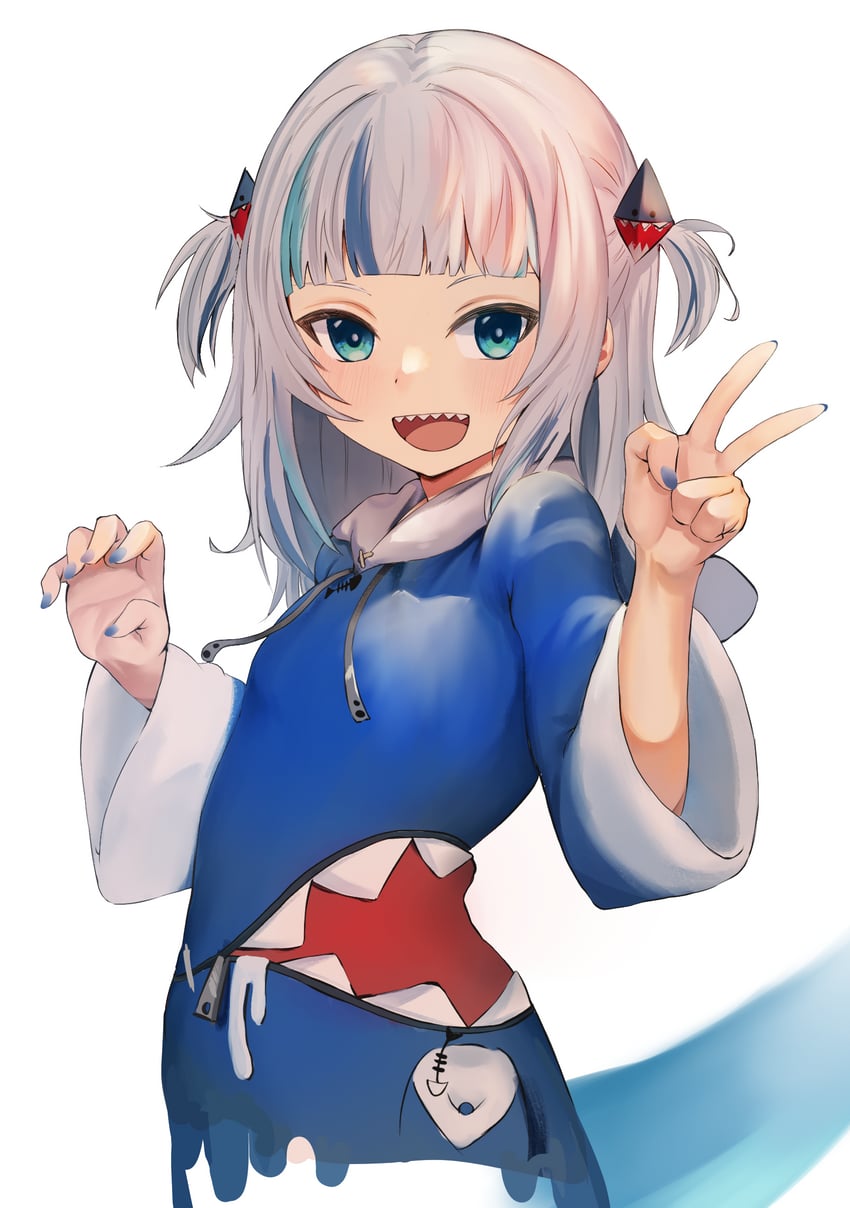 gawr gura (hololive and 1 more) drawn by taruto_(takug0812)