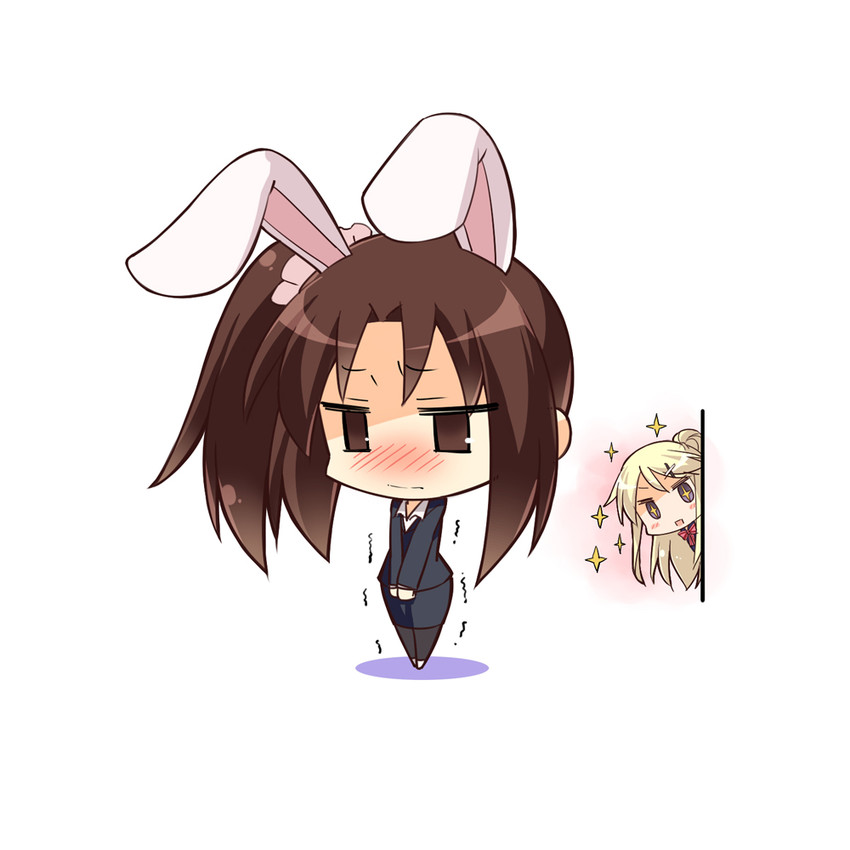 kujou karen and kuzehashi akari (kin-iro mosaic) drawn by gia_kon