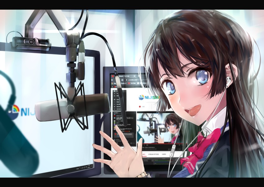tsukino mito (nijisanji and 4 more) drawn by nodokana_yuki