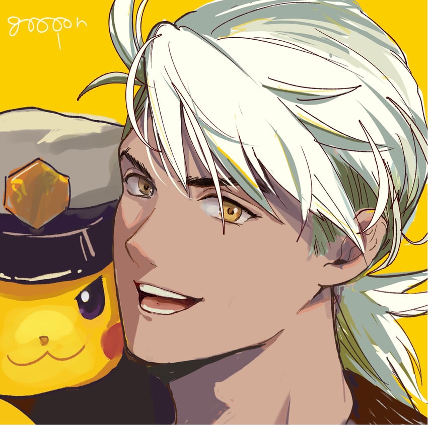 pikachu, friede, and captain pikachu (pokemon and 1 more) drawn by goopon