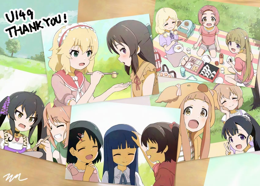 tachibana arisu, sakurai momoka, akagi miria, sasaki chie, yuuki haru, and 8 more (idolmaster and 2 more) drawn by aayh