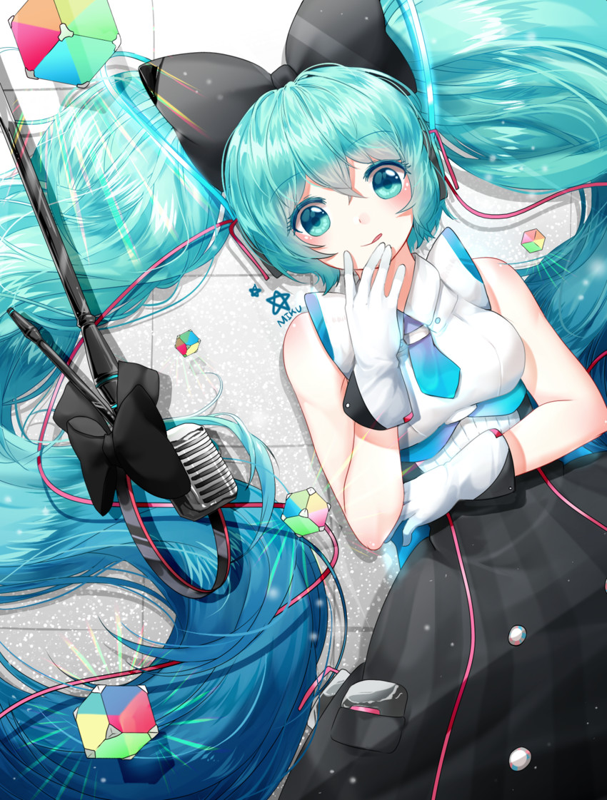 hatsune miku and magical mirai miku (vocaloid and 1 more) drawn by lepoule