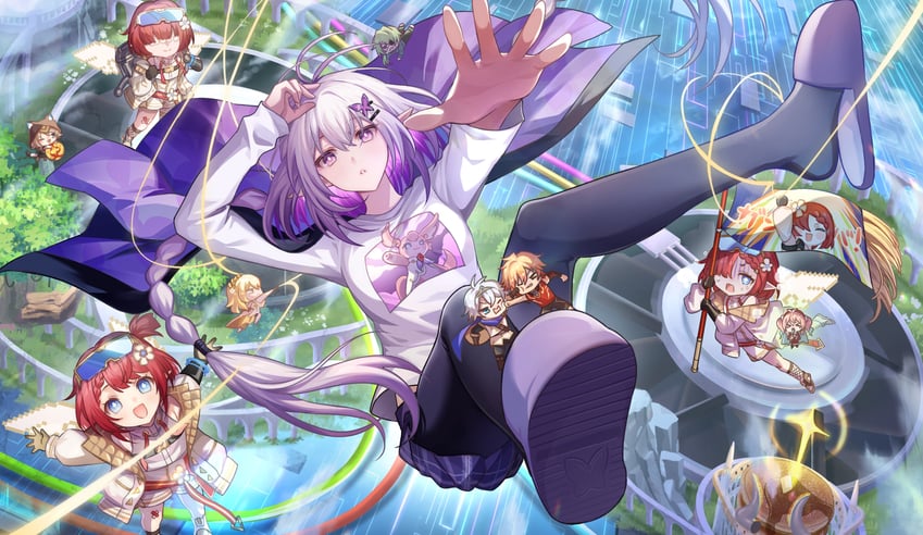 phainon, castorice, mydei, aglaea, cipher, and 6 more (honkai and 1 more) drawn by zassyoku_dd