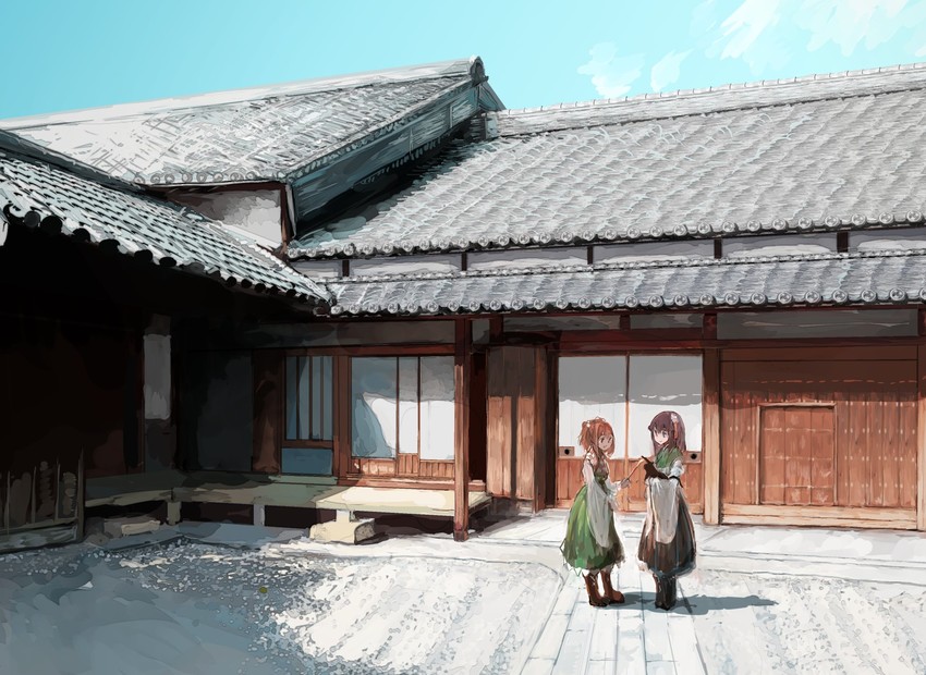 hieda no akyuu and motoori kosuzu (touhou) drawn by ashiyama_yoshinori