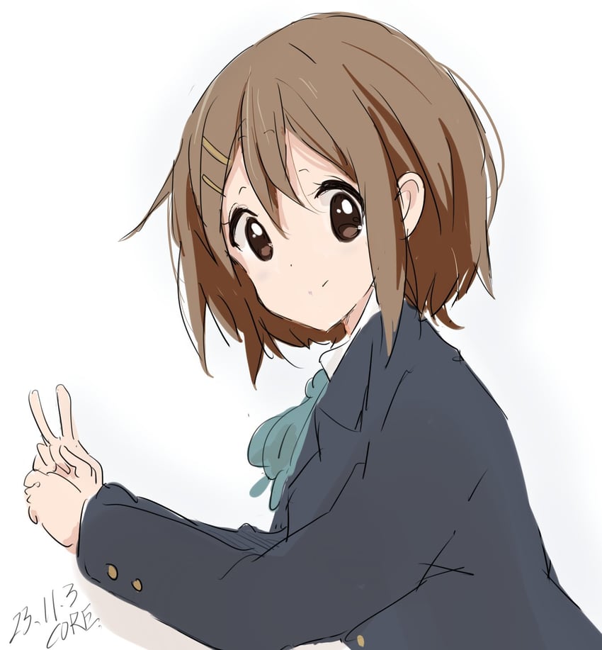 hirasawa yui (k-on!) drawn by core_(mayomayo)