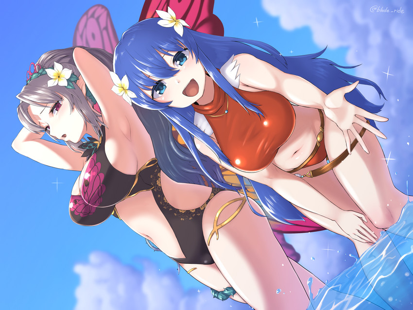 caeda and plumeria (fire emblem and 3 more) drawn by blade_ride