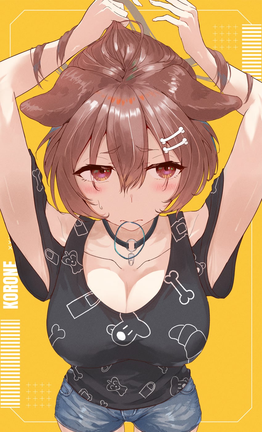 inugami korone and hoso-inu (hololive) drawn by donut_paint