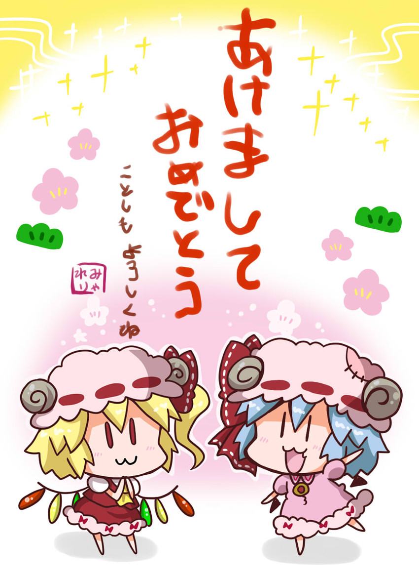 remilia scarlet and flandre scarlet (touhou) drawn by noai_nioshi