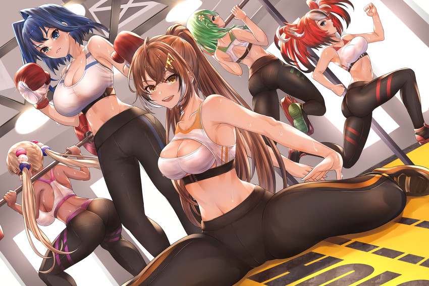 ouro kronii, nanashi mumei, hakos baelz, ceres fauna, and tsukumo sana (hololive and 1 more) drawn by honkivampy
