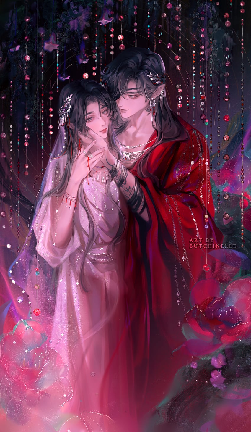 xie lian and hua cheng (tianguan cifu) drawn by butchinelle