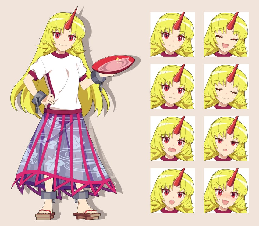 hoshiguma yuugi (touhou) drawn by 4rion